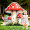 Teling 43.3 x 37.4 Inch Large Mushroom Photo Prop Party Decoration Forest