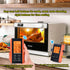 Wireless Meat Thermometer for Grilling and Smoking, BBQ Food Thermometer with 4 Meat Probes, Kitchen Timer