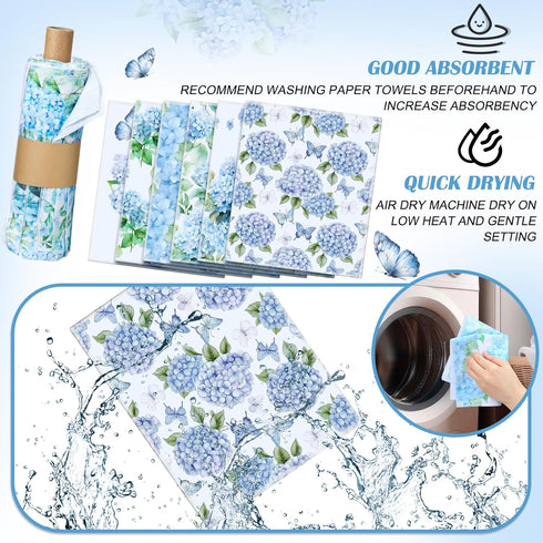 Noveread 36 Pack 9.84x11.81in Reusable Cleaning Cloths Washable Cotton Kitchen Dish Towels for Home Party Supplies