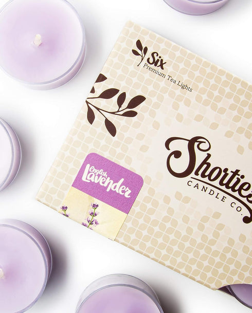 Pure English Lavender Premium Tealight Candles Bulk Pack, 24 Purple Tea Lights, Highly Scented