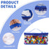 3 Packs Clear Toy Storage Bags - 9.4 x 6.7 x 4.3 Inch Transparent PVC Organizing Bags for Small Toys (Blue)
