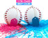 Set Gender Reveal Baseball - (Blue and Pink Balls) Exploding with Powder - Best Idea for Boy or Girl Baby Revealing