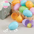 3.15" 25PCS JOYIN Pastel Easter Eggs, Large Plastic Eggs, Empty Colorful Fillable Eggshells for Easter Hunt, Party