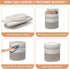 Woven Laundry Hamper with Lid, 40L Storage Basket for Living Room, Bedroom, Bathroom, Nursery (Brown and White)