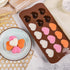 homEdge 15-Cavity Dimpled Heart Shape Chocolate Mold, Silicone for Gummy and Candy