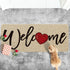 24x59 Inch Artoid Mode Welcome Love Heart Valentine's Day Doormat, Home Decor Low-Profile Runner Rug Door Mat