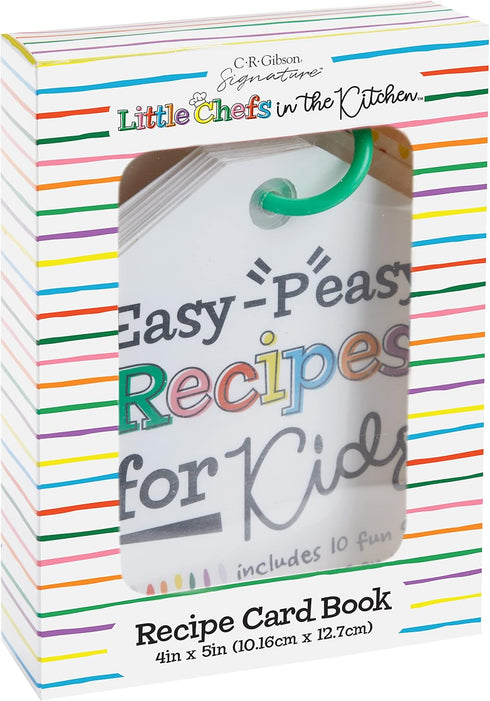 C.R. Gibson P-Easy Laminated Recipe Cards for Little Chefs, Multicolor