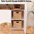 LYJWOO6D Wicker Storage Cubes - Rectangular Laundry Organizer Totes for Shelves, Set of 2 Pcs, 11x11x11inch