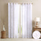 Madison Park Semi Sheer Single Curtain - Modern Botanical Print, Grommet Top, 50x95", Bird White