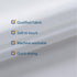 N&Y HOME Extra Long Fabric Shower Curtain Liner, 36 x 84 inches, Hotel Quality, Washable, Water Repellent, White