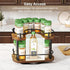 11 inches, 10.5 inches Spice Rack Organization for Cabinet - Height Adjustable Rotating Lazy Susan Organizer, Spice