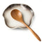 Ceramic Spoon Holder for Stove Top, Cute Ruffled Edge Spoon Rest for Coffee Bar and Kitchen Decor