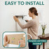 Reinforced Steel Bracket Grey Wall Shelves - Easy to Install, Template and Video Included - Grey Shelf for Wall, Gray