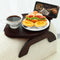 Couch Arm Tray Table,Bamboo Sofa Side Tables Clip-on Couch with 360 Phone