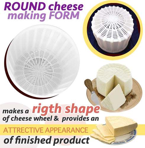 5 3 Pcs Soft Cheese Mold for Cheese Making QT - Cheese Making Mold - Cream Cheese Form Mold - Homemade Cheese Making