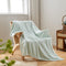 NEWCOSPLAY Super Soft Throw Blanket, Mint Premium Silky Flannel Fleece Leaves Pattern, 50"x60"