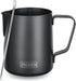 Milk Frothing Pitcher, 12oz Stainless Steel Espresso Steaming Jug, Barista Tools for Cappuccino Coffee, Matte Black