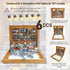 Silanit 6 400 10.2 9.1 3.1 Anxiety Bookshelf with Decorative Mini Lights and Mini Book Pieces, Miniature Bookshelf