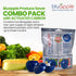 Bluapple Produce Saver Ethylene Gas Absorber 1 Year Combo Pack, 2 Bluapples + 8 Packets, Vegetable & Fruit Freshness