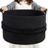 CherryNow Extra Large Black Laundry Basket - Rope Storage for Bathroom, Bedroom, Living Room, 22 x 14 inches
