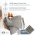Pure 100% Linen Hand Towels - Set of 2 Waffle Weave Kitchen Towels, Black-Natural, 13 x 29-inch Quick-Dry Dish Towels