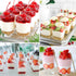 400Pcs 5oz Set 180 50 MAPVOLUT Clear Plastic Dessert Cups with Spoons & Toothpicks - Reusable Square & Round Mini