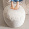 HIGOGOGO Round Stuffed Pouf Ottoman, Corduroy Poufs with Foam Chunk Filling, Corduroy