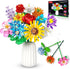 Flowers Bouquet Building Set, 980 PCS - 12 Kinds of Flowers, Botanical Collection for Mother's Day, Birthdays, Gifts
