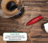 Handheld Milk Frother - Elementi Electric Stirrer with Double Whisk for Coffee, Matcha, and Drink Mixing (Red)