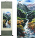 AtfArt Asian Wall Decor, Beautiful Silk Scroll Painting, Four Seasons Landscape, 36.2 x 12in Autumn Oriental Decor