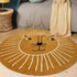 USTIDE Kids Rug Round 4Ft, Round Lion Play Mat Non Slip Kids