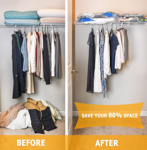 Vacuum Storage Bags 20 Pack, Space Saver Sealer Bags for Clothes, Pillows, Comforters, Bedding