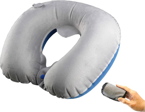 TREKOLOGY Inflatable Neck Pillow for Travel, Ergonomic Design for Comfort and Support
