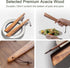 Muso Wood 12" Acacia Wood Spatula for Cooking, Small Flipper, Non-Stick Spatula Set, Multi-Purpose for Flipping and