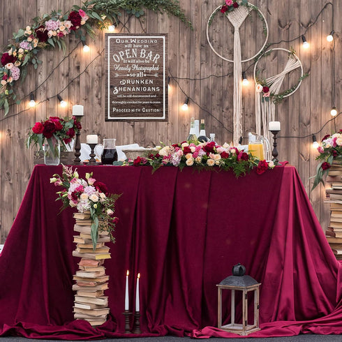 Jetec Open Bar Wedding Sign, Funny Wood Bar Sign for Your Reception Party, Hanging Wooden Rustic Farmhouse Decoration
