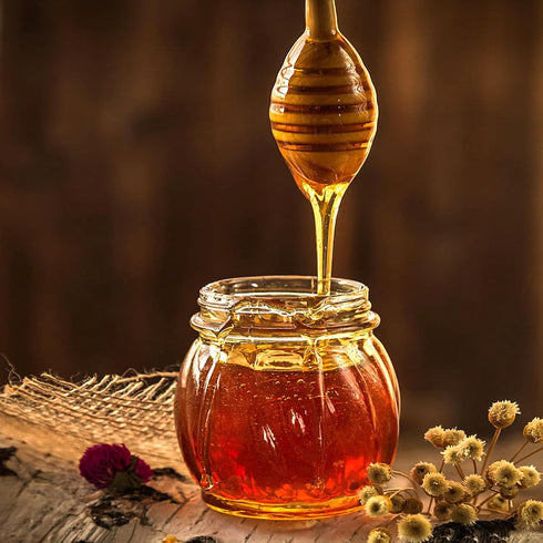 4PCS 6.3 Inches Honey Mixing Stirrer, Wooden Honey Dipper, Smooth Honey Comb Stick, Honey Spoon Collecting Dispensing