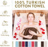 Superior Turkish Cotton Jacquard Solid 12-Piece Washcloth/Face Towel Set, Quick Dry Decorative Towels for Home