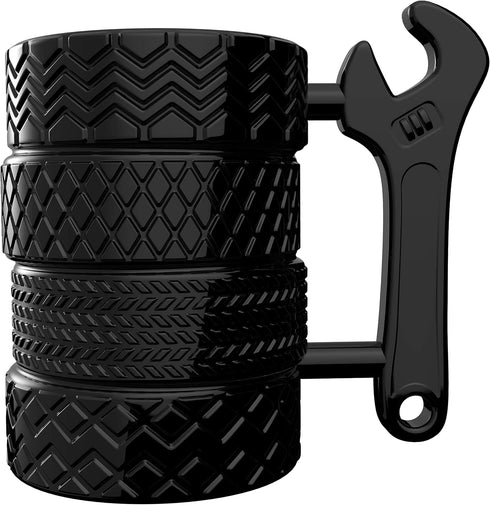 Tire Coffee Tea Mug Gift for Car Lovers, Mechanics, Car Enthusiasts, Christmas Gifts for Man Birthday Gift