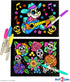 Super Pack of 18 Fuzzy Velvet Coloring Posters - Kids Themed Day of the Dead Halloween Crafts Activity