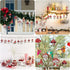 30 Patelai Pcs Red Mushroom Ornaments for Tree Mushroom Wooden Ornaments Hanging Decor Red and White Mushrooms Tree