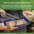 Tovolo Large Marinade Container with Lid (Blue/White) - BBQ Prep Tub for Kitchen, Grill, and Meal Prep