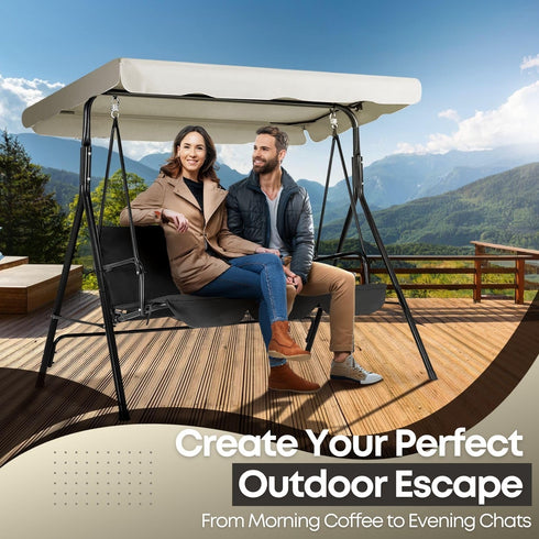 75" 52" 1.90m 1.32m 2 Flexzion Replacement Canopy for Outdoor Swing - x / x Seat Bench Glider Swings Shade Fabric UV