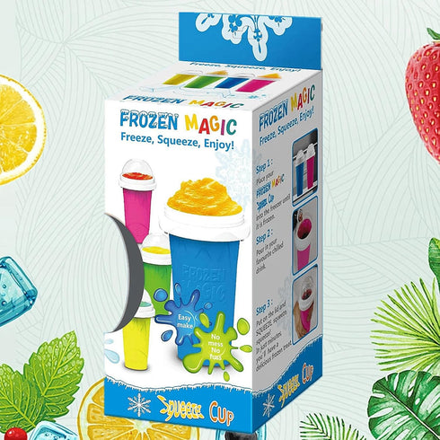 REGNBUE Frozen Slushy Maker Cup, Quick Magic Squeeze Cup for Juice Milk Yogurt Ice Cream Make, DIY Smoothie Cooling Cup