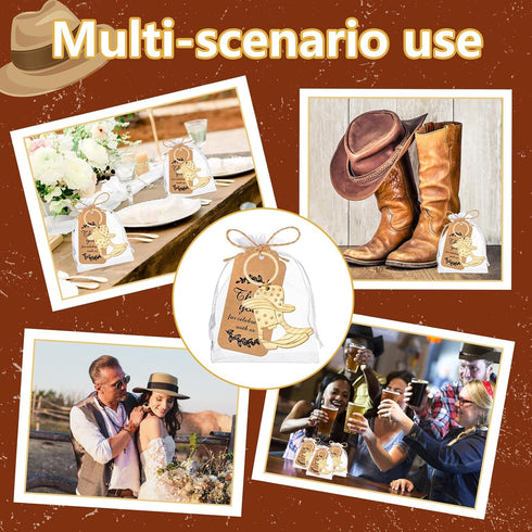 30Set VZCBZC Cowboy Boot Bottle Opener Keychains Baby Shower Return Favors for Guests, Western Bottle Opener Souvenirs