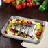 TeamFar Rectangular Cake Pans with Lids - 10.5’’ x 8’’ Stainless Steel Lasagna Brownie Pan