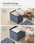 12.2 16.1 12.2 Inches, 286 lb ULSF102Q01 SONGMICS MAZIE Collection - Small Folding Storage Ottoman, Foot Rest Stool, x
