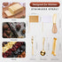 14 Pieces Cheese Butter Spreader Knives Set Charcuterie Accessories Stainless Steel Spreader Knives with Wooden Handles Charcuterie Boards Utensils Mini Serving Tongs Spoons and Forks (Gold) by Patelai