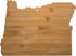 Totally Bamboo Oregon State Shaped Cutting Board, Natural Bamboo
