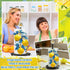 Countertop Thyle Mediterranean Capri Lemon Paper Towel Holder with Round Base Yellow Lemon Blue Leaf Bathroom Decor