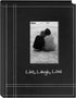 Pioneer LLL46 "Live, Laugh, Love" Mini Photo Album, Black Embroidered Frame Cover Sewn Leatherette